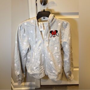 Disney Minnie Mouse Zip Hoodie Polka Dot – XS